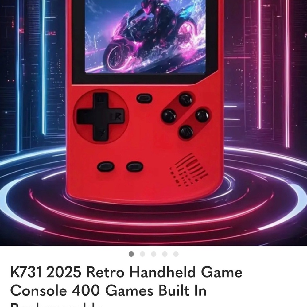 K731 Retro Handheld Game Console - Red